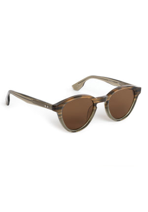 BARRETT | Marsh Polarized Handcrafted, luxury brown and green gradient acetate round KREWE polarized sunglasses