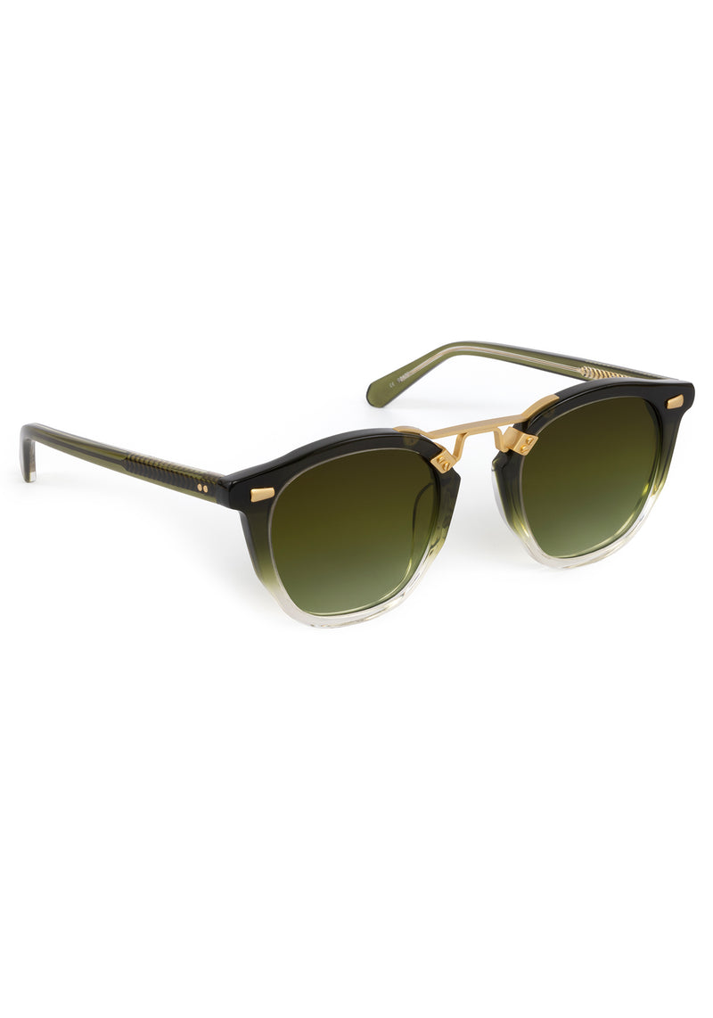 BEAU II | Poblano 18k Handcrafted green tortoise and 18k gold plated and acetate KREWE glasses