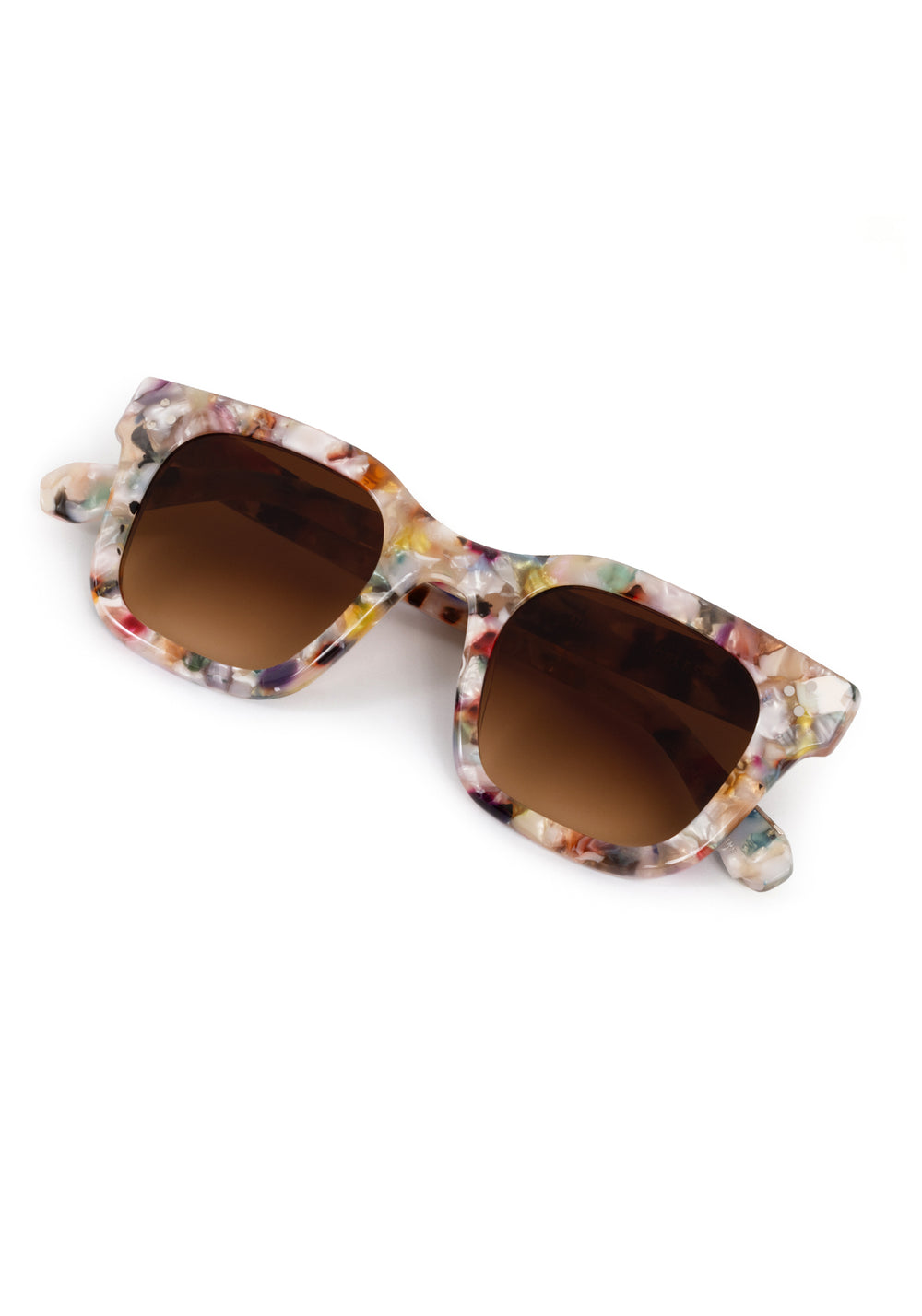 CELESTE | Handcrafted, gelato acetate medium sized square cat eye KREWE sunglasses