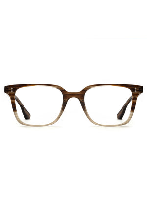 KREWE - HUDSON | Walnut Handcrafted, luxury brown acetate glasses