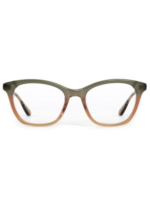 JANE | Wasabi Handcrafted green orange gradient medium acetate cat-eye KREWE eyeglasses 