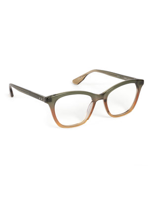 JANE | Wasabi Handcrafted green orange gradient medium acetate cat-eye KREWE eyeglasses 