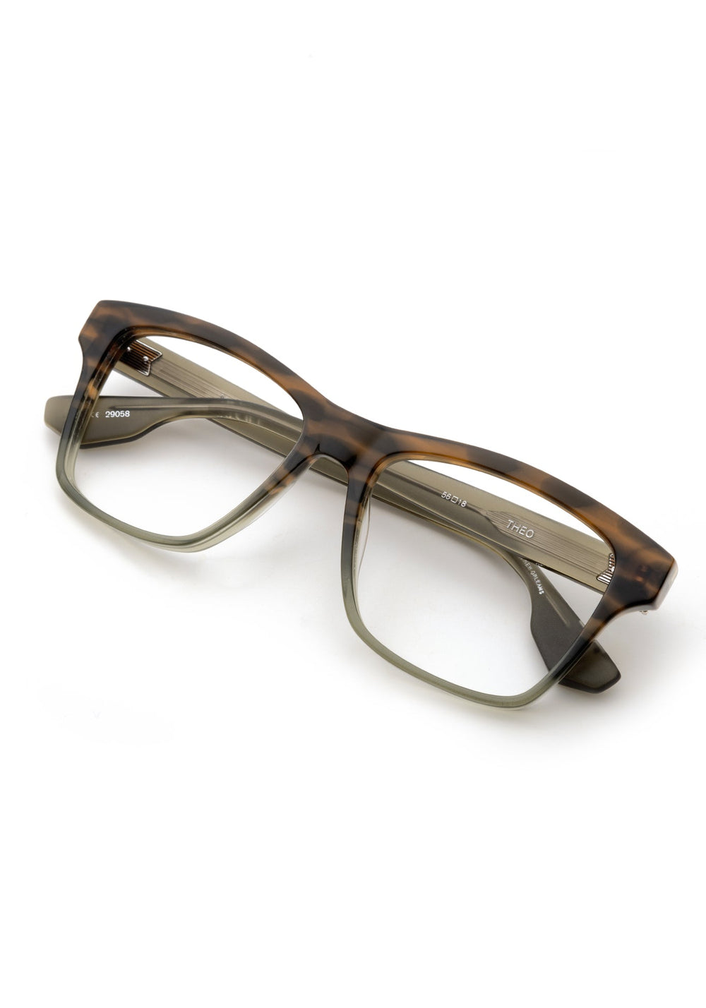 THEO | Marsh Handcrafted, luxury brown gradient acetate oversized rectangular KREWE eyeglasses