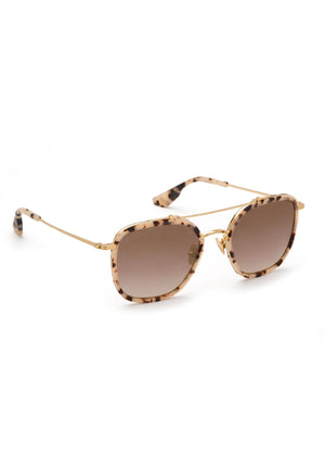 AUSTIN | Matte Oyster 24K Titanium Mirrored Handcrafted, luxury tortoise shell acetate KREWE sunglasses
