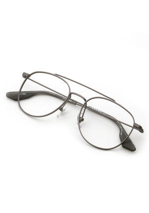 KREWE ELYSIAN | Matte Gunmetal + Birch Handcrafted, stainless steel glasses