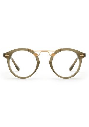KREWE - ST. LOUIS OPTICAL | Moss 12K Handcrafted, luxury green acetate eyeglasses