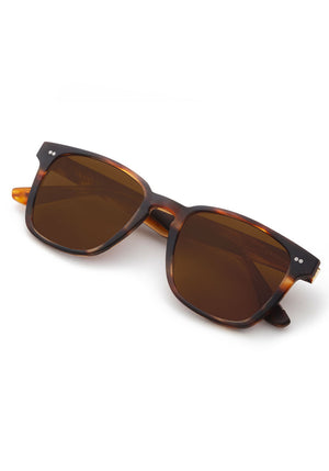 KREWE VINDEL | Matte Hickory Polarized Handcrafted, luxury designer brown acetate classic mens sunglasses