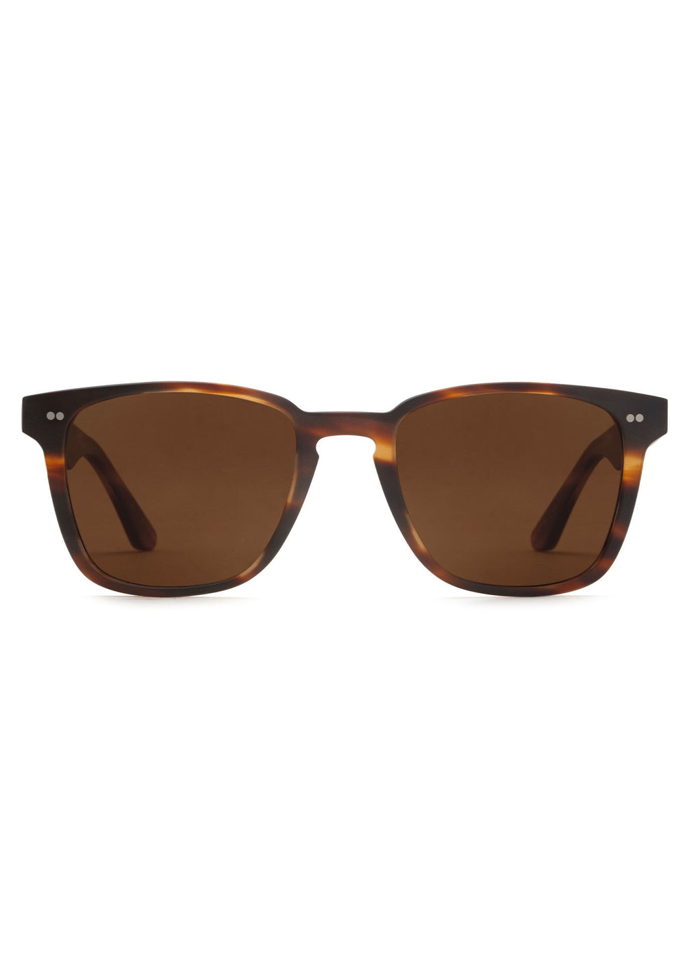 KREWE VINDEL | Matte Hickory Polarized Handcrafted, luxury designer brown acetate classic mens sunglasses